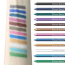 12 Colors Set Glitter & Shimmer Eyeliner Stick Pack - Long-Wearing Blue Tone Eyeliner Pencil with Smooth Application - Versatile