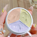 Pure Holding Makeup Three Color Concealer Spot Acne Print Repair Foundation Dark circles are not easy to stick powder