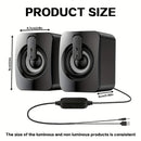 Computer Speakers PC Sound Box HIFI Stereo Microphone USB Wired Caixa De Som with LED Light For Desktop Computer
