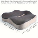 Memory foam seat cushion, with a central groove ergonomic pressure pad