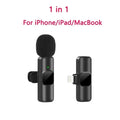 New Wireless Lavalier Microphone Portable Audio Video Recording Mini Microphone for iPhone Android PC Camera Live Gaming Phone