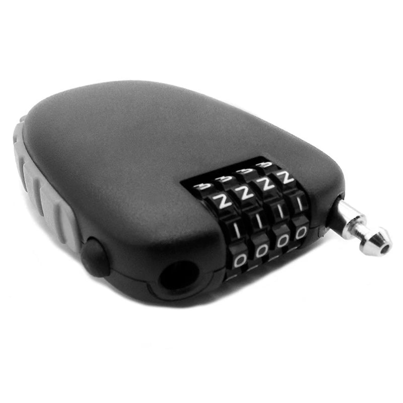 Password Helmet Password Wheel Locking Tool Coded 4 Digit Lock Telescopic Steel Cable Motorbike Combination Padlock Anti-Theft