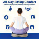 Memory foam seat cushion, with a central groove ergonomic pressure pad