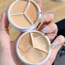 Pure Holding Makeup Three Color Concealer Spot Acne Print Repair Foundation Dark circles are not easy to stick powder