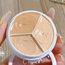 Pure Holding Makeup Three Color Concealer Spot Acne Print Repair Foundation Dark circles are not easy to stick powder